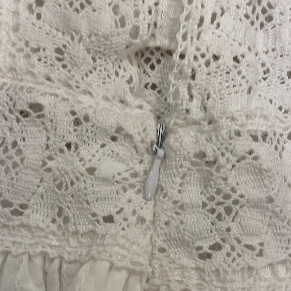 White Lace Ruffle Dress - Picture 5 of 5